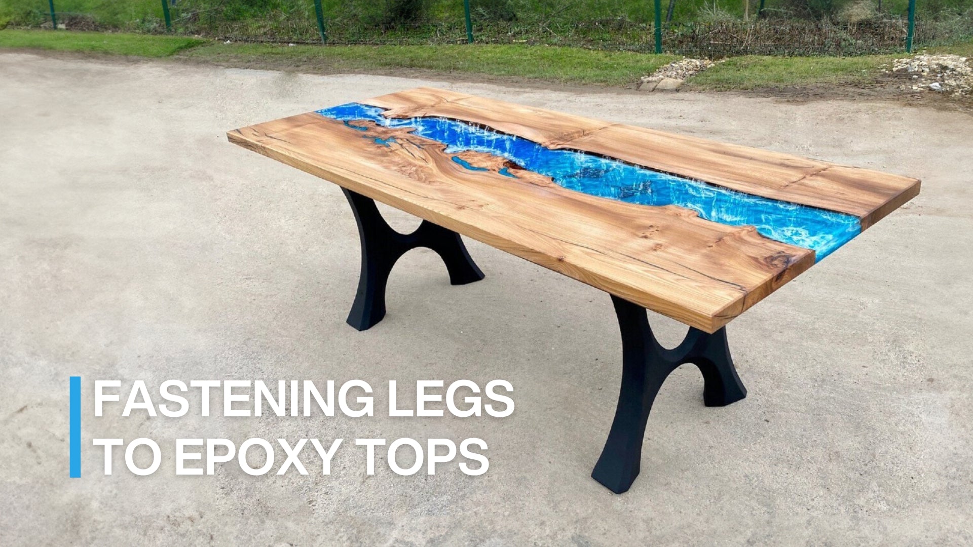 DIY] How To Attach Table Legs To Epoxy Tabletop - Flowyline