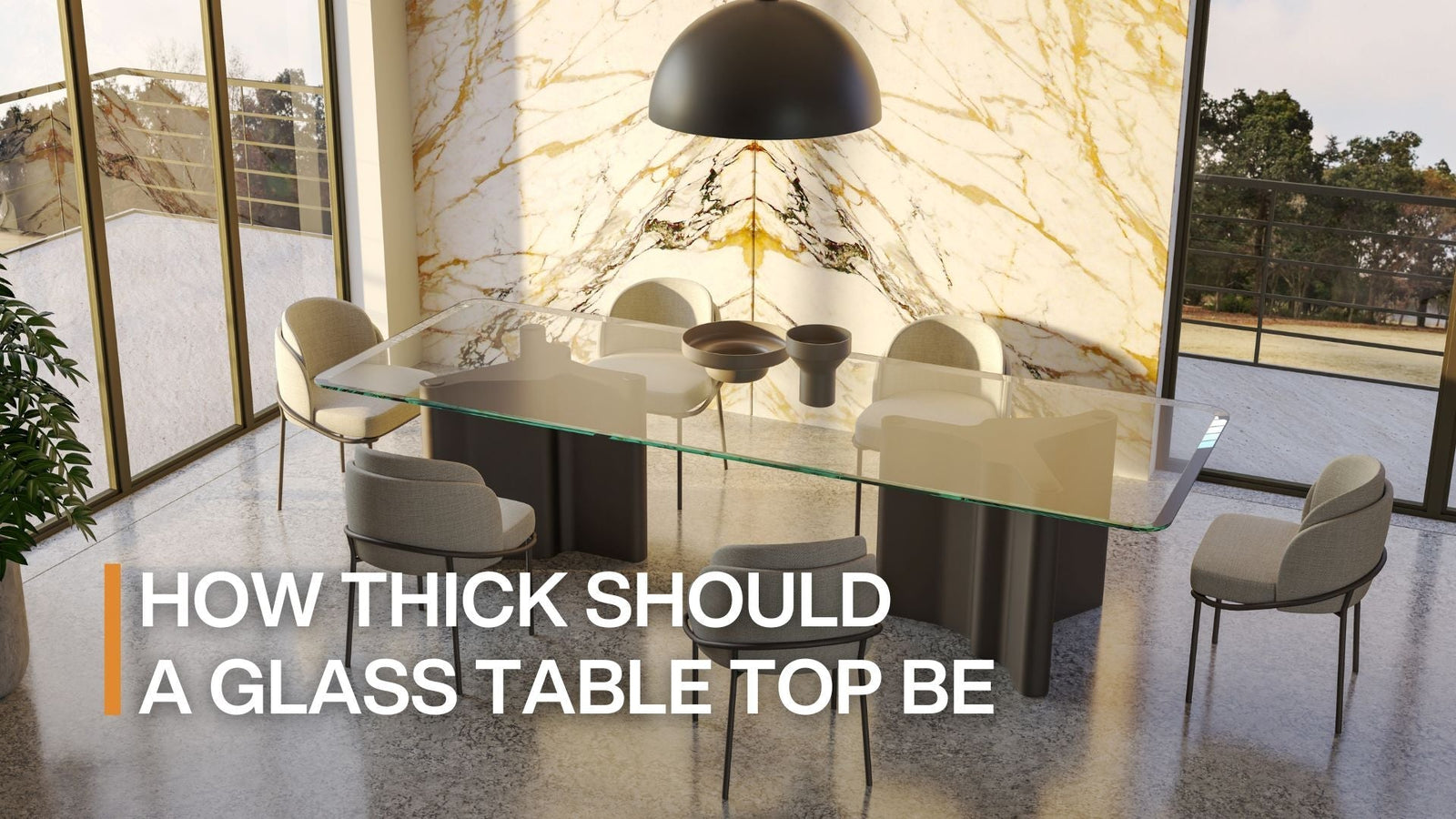 how thick should a glass table top be