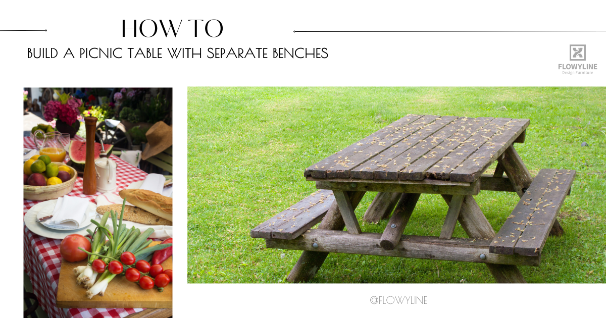 How to Build A Picnic Table with Separate Benches (Super Easy)