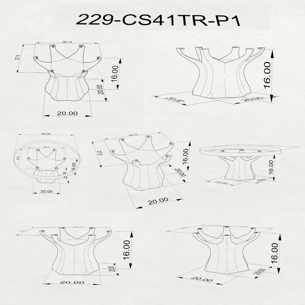 technical drawing of a corset with dimensions on a white background