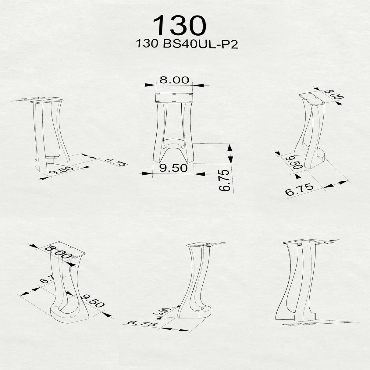 Bench Legs 117/130 Uzar 16" H for Live Edge Table Top, DIY Projects