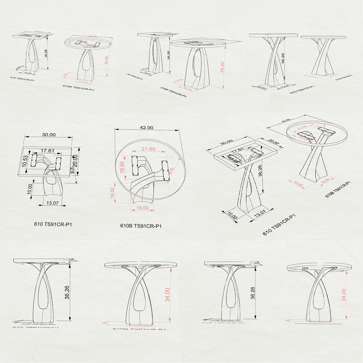 Counter Table Base Tulipe Mid-Century Modern Style counter height metal table legs metal counter legs counter height table metal legs counter height table legs metal