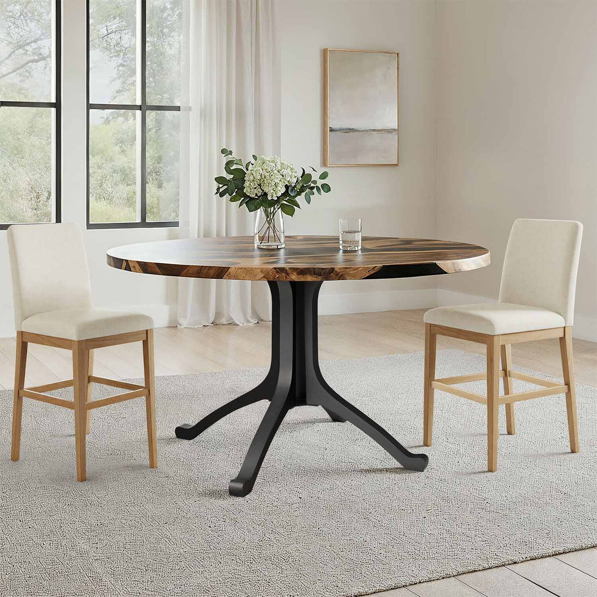 Counter Table Base 628 Wishbone 34.5H Metal Counter Table Base for Round Table Top heavy duty steel table base metal dining table base counter height table base round table base round table base only table base metal furniture