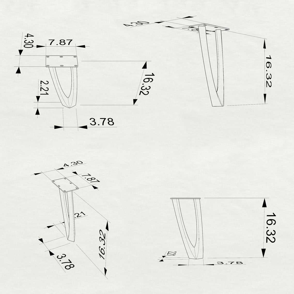 Bench Legs 123 Udo - 16H inch - Set of 4 pcs of FlowyLine Design Coffee Table Base for DIY furniture dining home decor epoxy woodwork bench legs modern metal coffee table legs farmhouse outdoor bench iron table legs c shaped bench ends trusticca hdpe mold desk legs