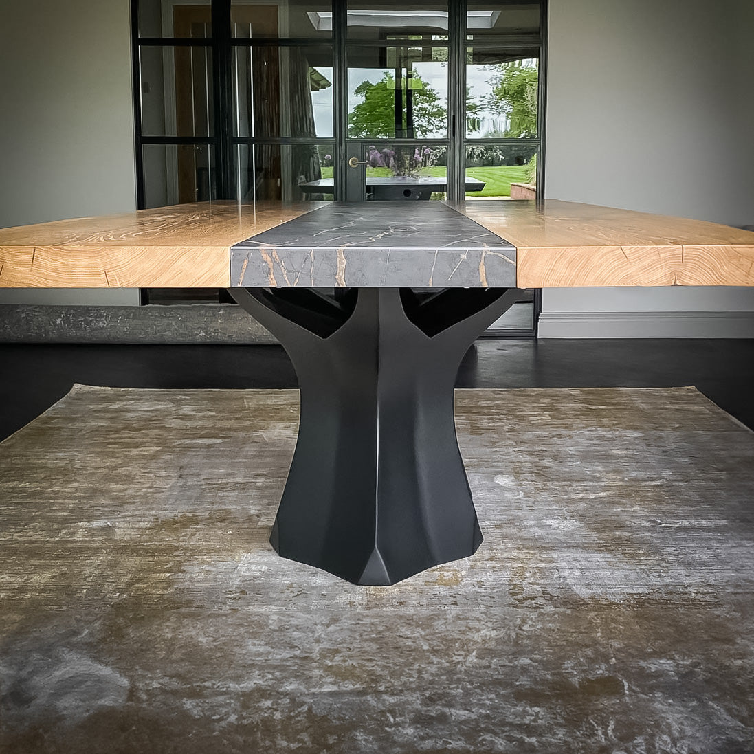 Metal Table Base - 303 Namu - 31, 22, 28H inch round table base farmhouse furniture legs coffee table base dining table base Pedestal table Base base for round table wooden dining table mid century modern home and living industrial and rustic style heavy duty