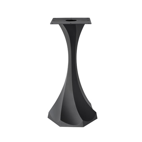 black metal table leg on a white background