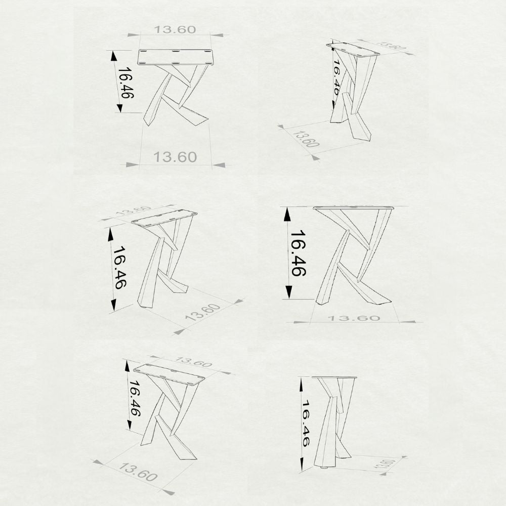 technical drawing of a chair with dimensions on a white background