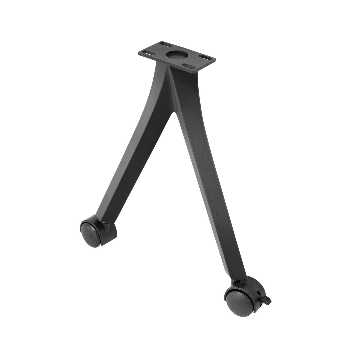 black metal table leg with caster