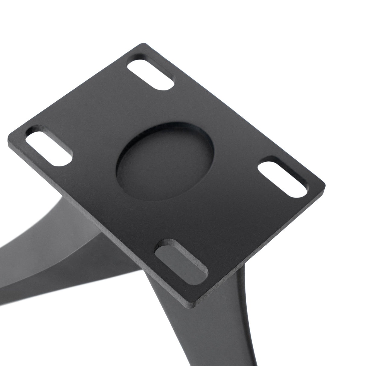 black metal table leg with caster