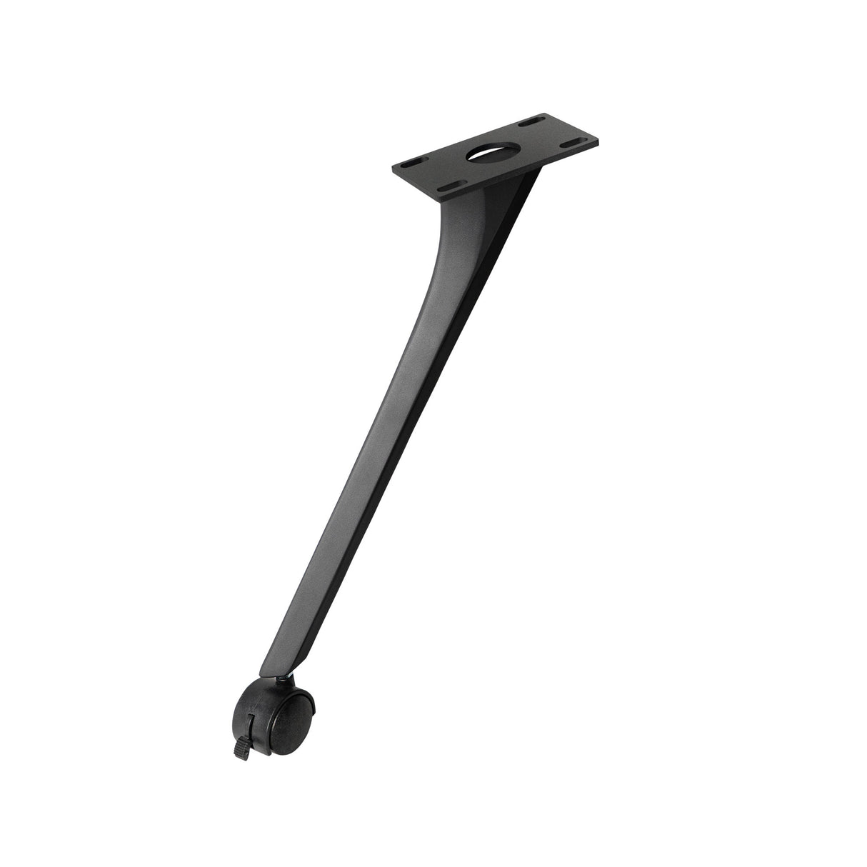 black metal table leg with caster