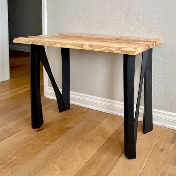 Metal Console Table Legs - 210 Norah - 10W, 28H inch - Set of 2 pcs metal table legs desk counter table side table Narrow Console Table handmade furniture counter height pipe counter base console table legs hallway table console table narrow round counter height table bar table