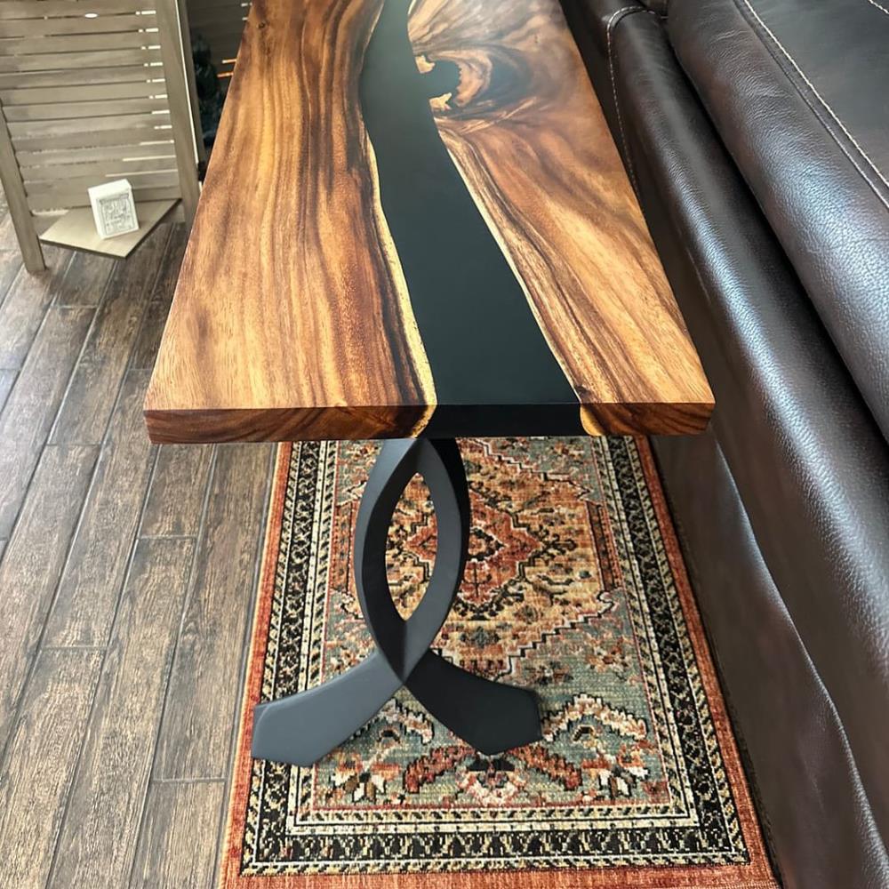 Metal Console Table Legs - 207 Curva - 16W, 28H inch - Set of 2 pcs metal table legs console table legs Furniture Legs counter table side table legs handmade furniture media console Wood entryway table flowyline design round counter height table