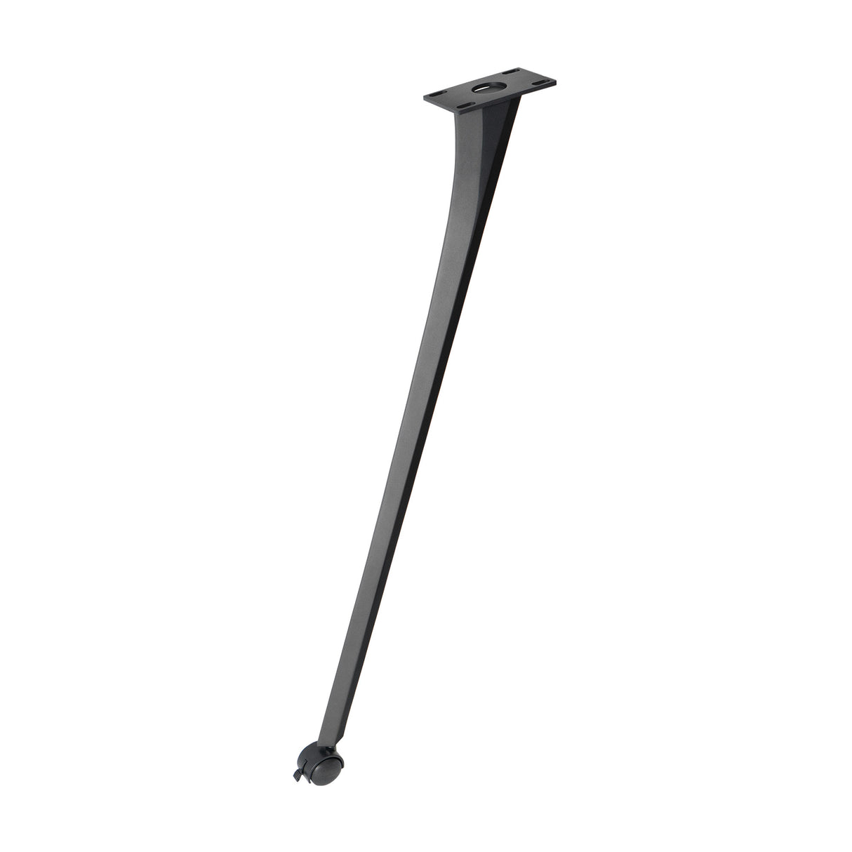 black metal table leg with caster