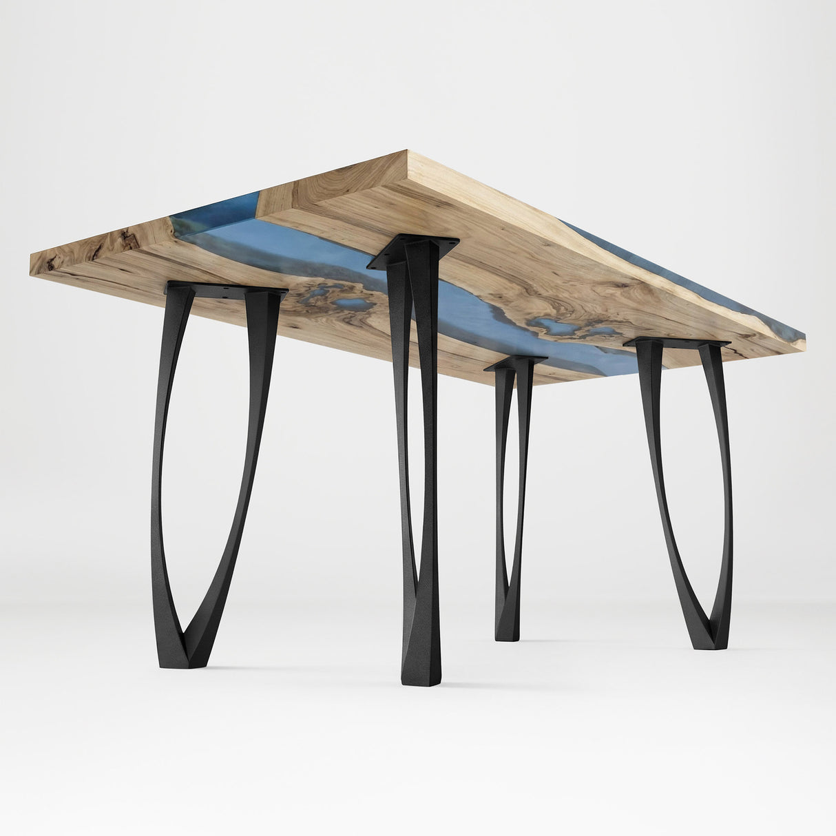 handmade metal desk legs 28-inch for live edge table top