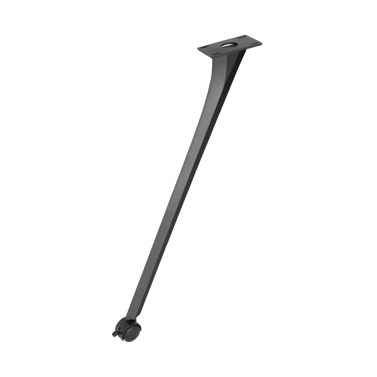black metal table leg with caster