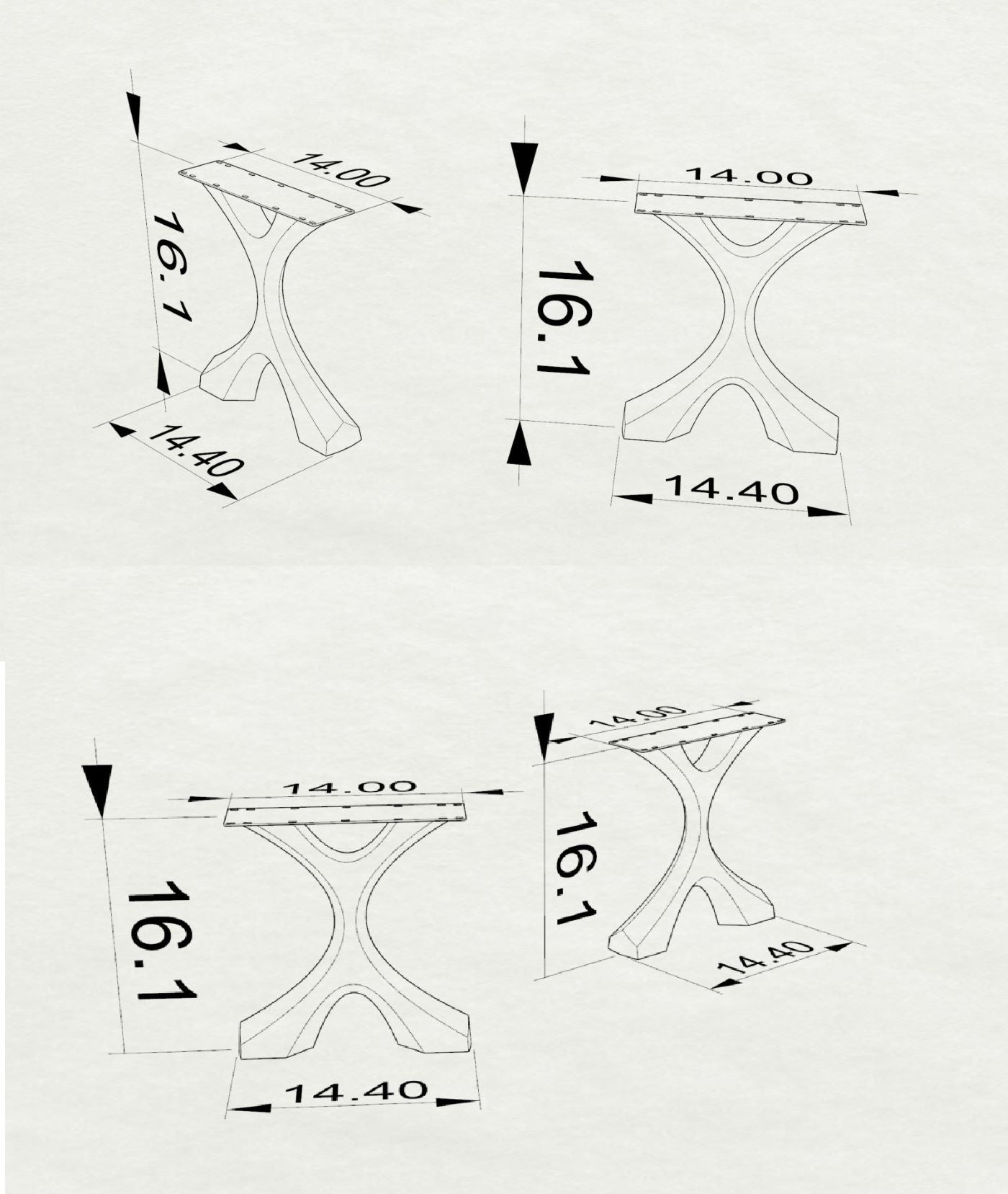 Furniture Legs 120 Xavier 16H Metal X-shaped Dining Table Legs table legs metal table legs diy table legs metal metal dining table legs steel table legs metal legs for table industrial table legs
