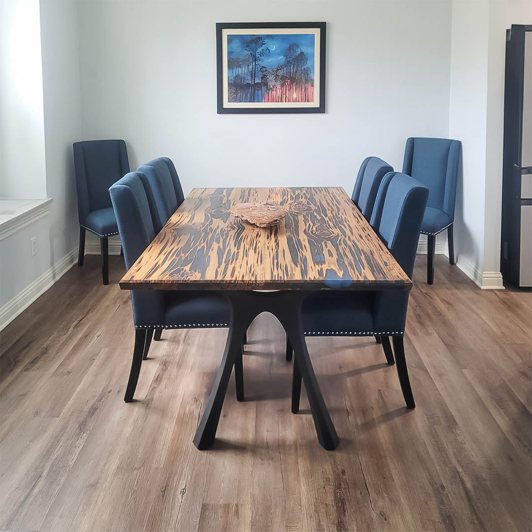 Metal Table Legs - 414 Hatty - 24W, 28H inch - Set of 2 pcs metal table legs furniture live edge slab dining table kitchen and dining handmade furniture entryway table office desk flowyline design industrial & rustic style heavy duty flowyline design