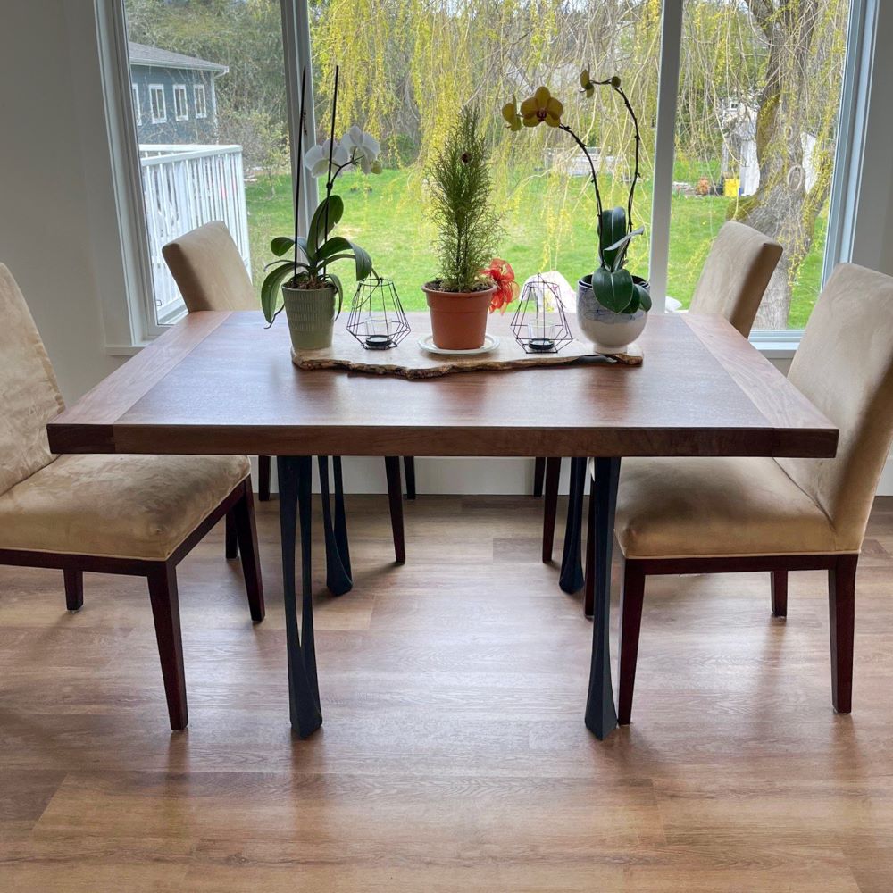 Metal Table Legs - 505 Udo - 3W, 28H inch - Set of 4 pcs metal table legs furniture legs round dining table metal desk legs dining table hairpin legs trestle table base glass table base flowyline design industrial & rustic style heavy duty