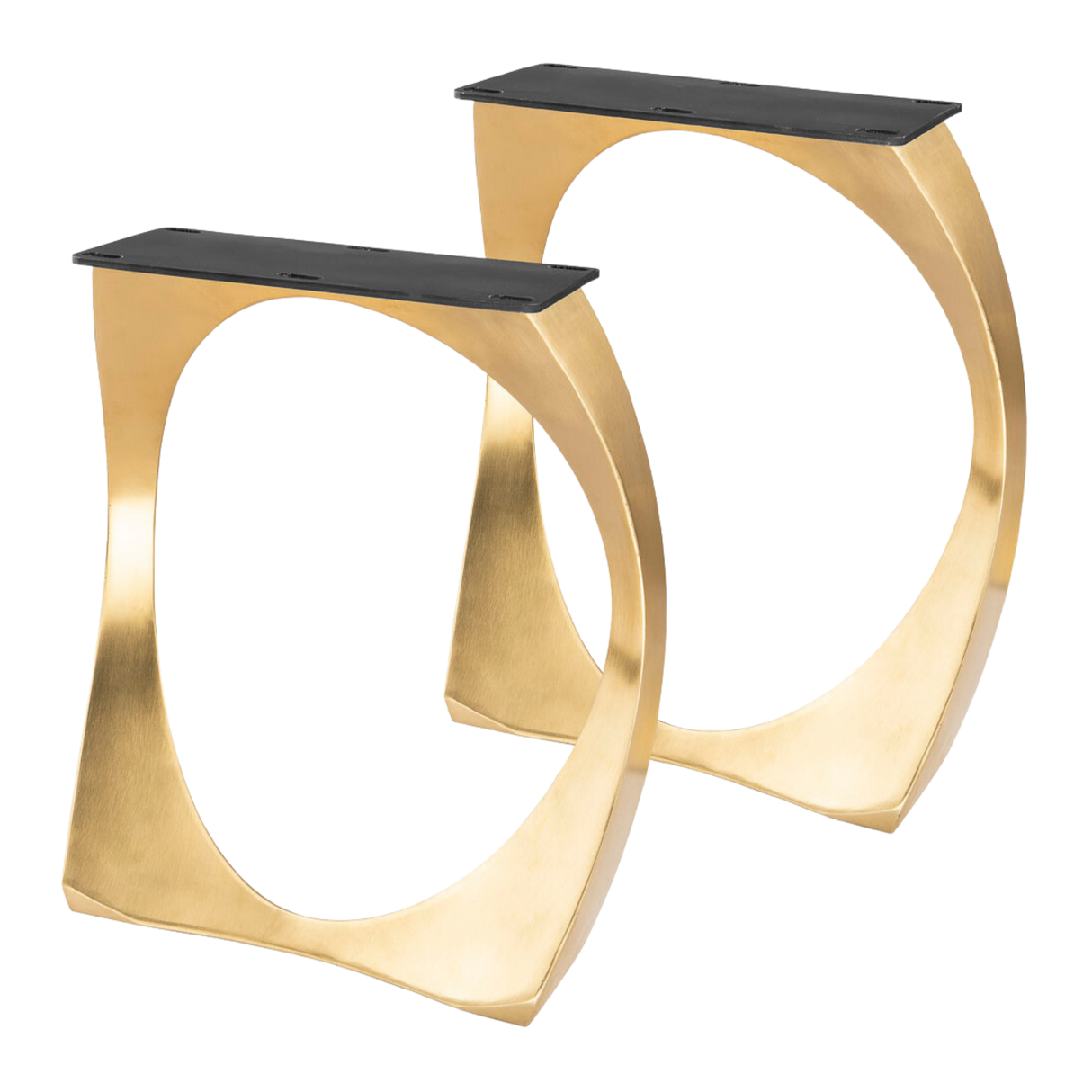 Bench Legs 119 Cleo - 10W, 16H inch - Set of 2 pcs of FlowyLine Design for DIY furniture dining home decor epoxy woodwork metal table legs furniture steel coffee table handmade home decor side table steel handmade furniture modern bench for entryway narrow wood bench metal legs for bench