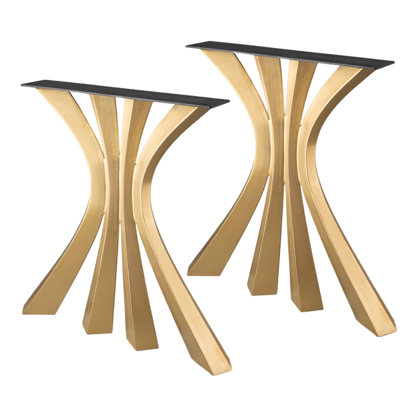 Gold Table Legs 420 Akro 28H Modern DIY Dining Furniture; black coffee table with gold legs; black dining table with gold legs; black table with gold legs; dining table gold legs;