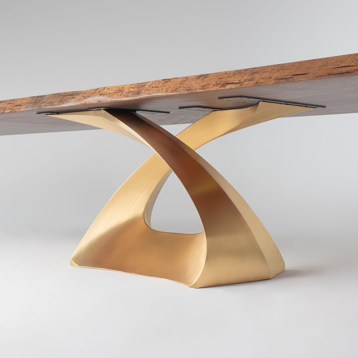 Gold Table Base 307 Tulipe 28H Luxurious Furniture round marble dining table with gold base marble table gold base