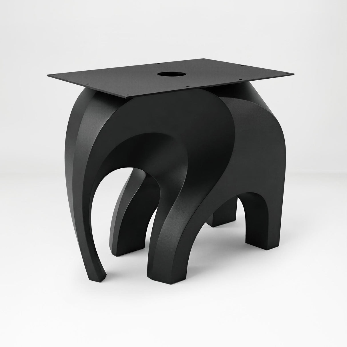 Metal Table Base 802B Elephas 28.5" H – powder-coated steel base without table top on a clean white background, ideal for custom dining tables and modern interiors.