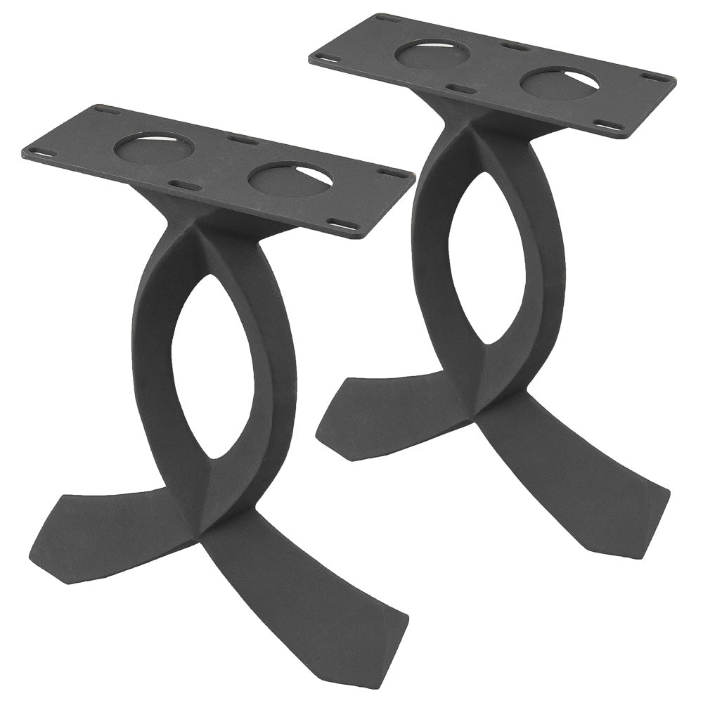 black curved metal legs for dining or coffee tables