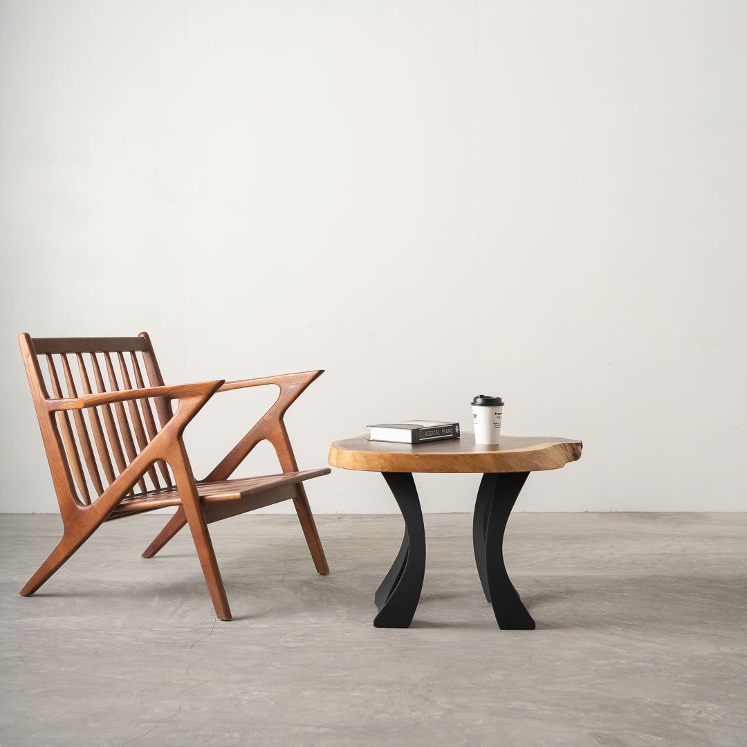 Wooden bench with metal legs – durable iron bench legs for dining table, coffee table, or bench seating