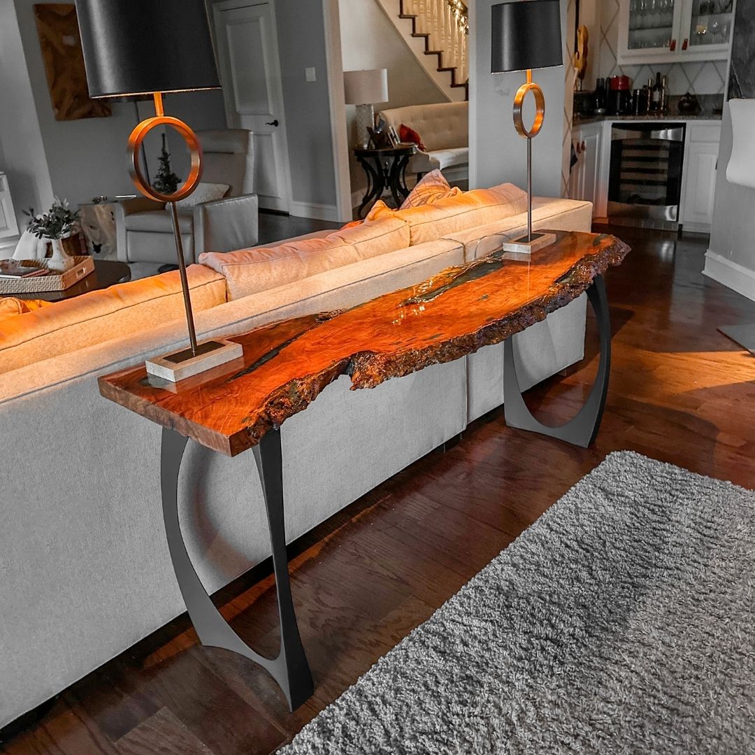 metal console table legs