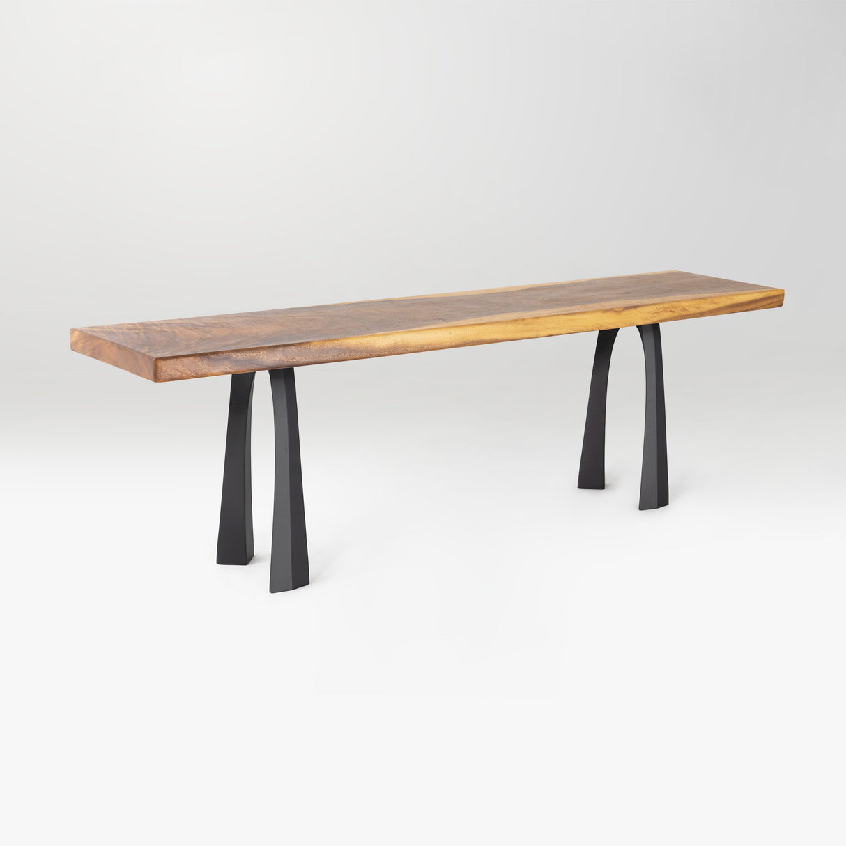 wooden black end table legs on a white background