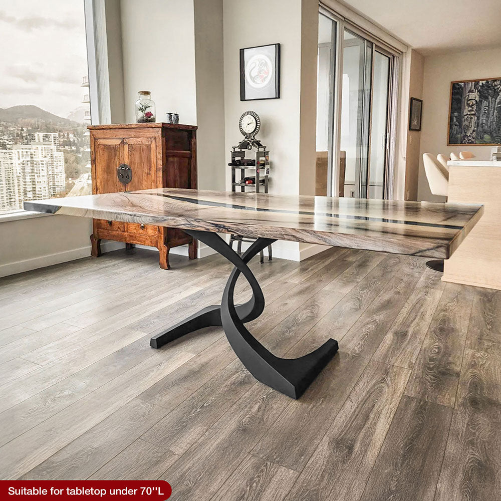 Metal Table Base - 315 Mamba - 20W, 28H inch round dining table base mid century modern Pedestal stand kitchen pedestal table base base for table top steel oval glass granite home and living industrial and rustic style heavy duty