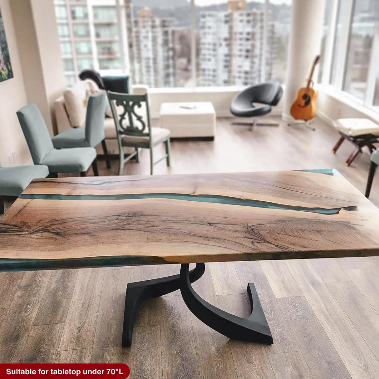 Metal Table Base - 315 Mamba - 20W, 28H inch round dining table base mid century modern Pedestal stand kitchen pedestal table base base for table top steel oval glass granite home and living industrial and rustic style heavy duty