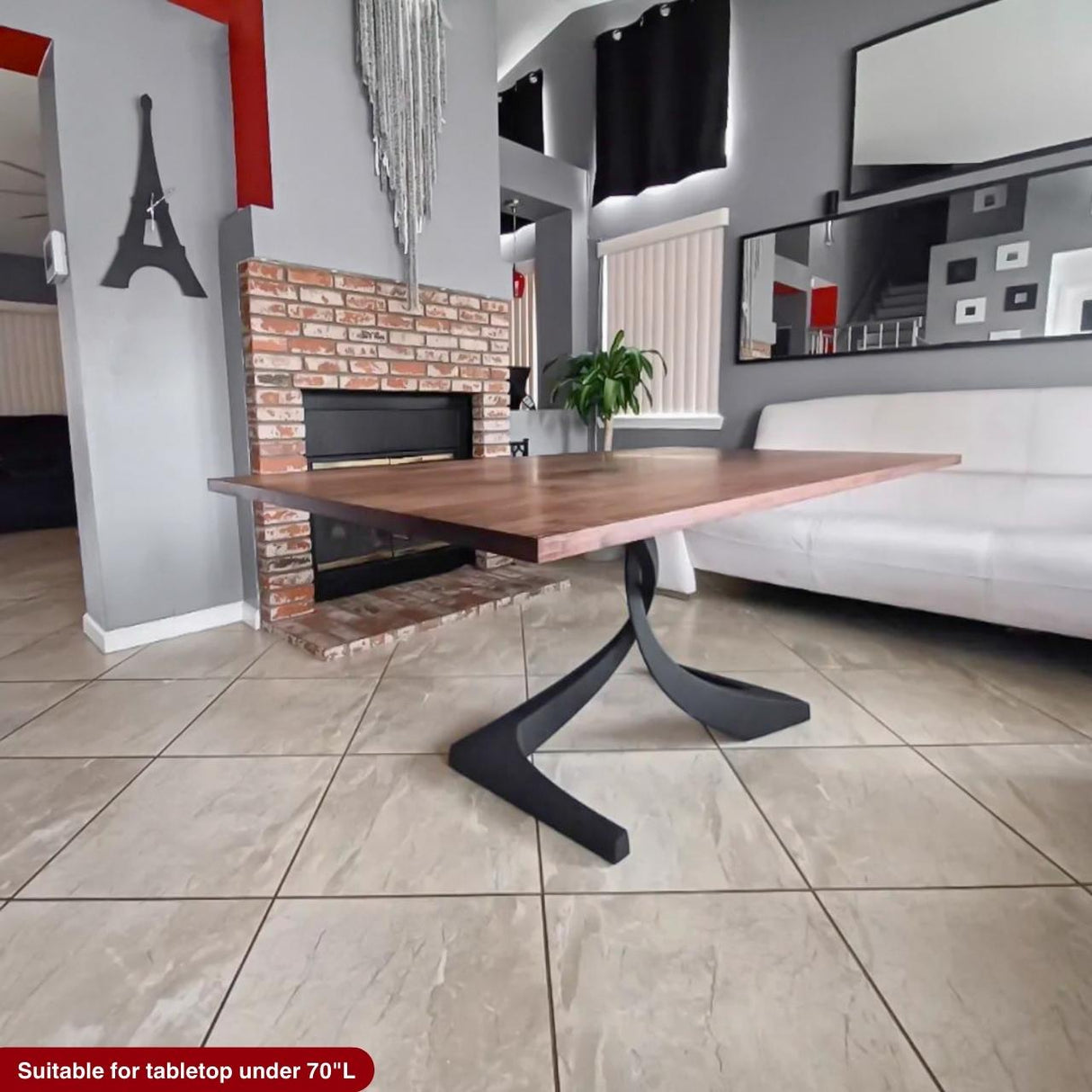 Metal Table Base - 315 Mamba - 20W, 28H inch round dining table base mid century modern Pedestal stand kitchen pedestal table base base for table top steel oval glass granite home and living industrial and rustic style heavy duty