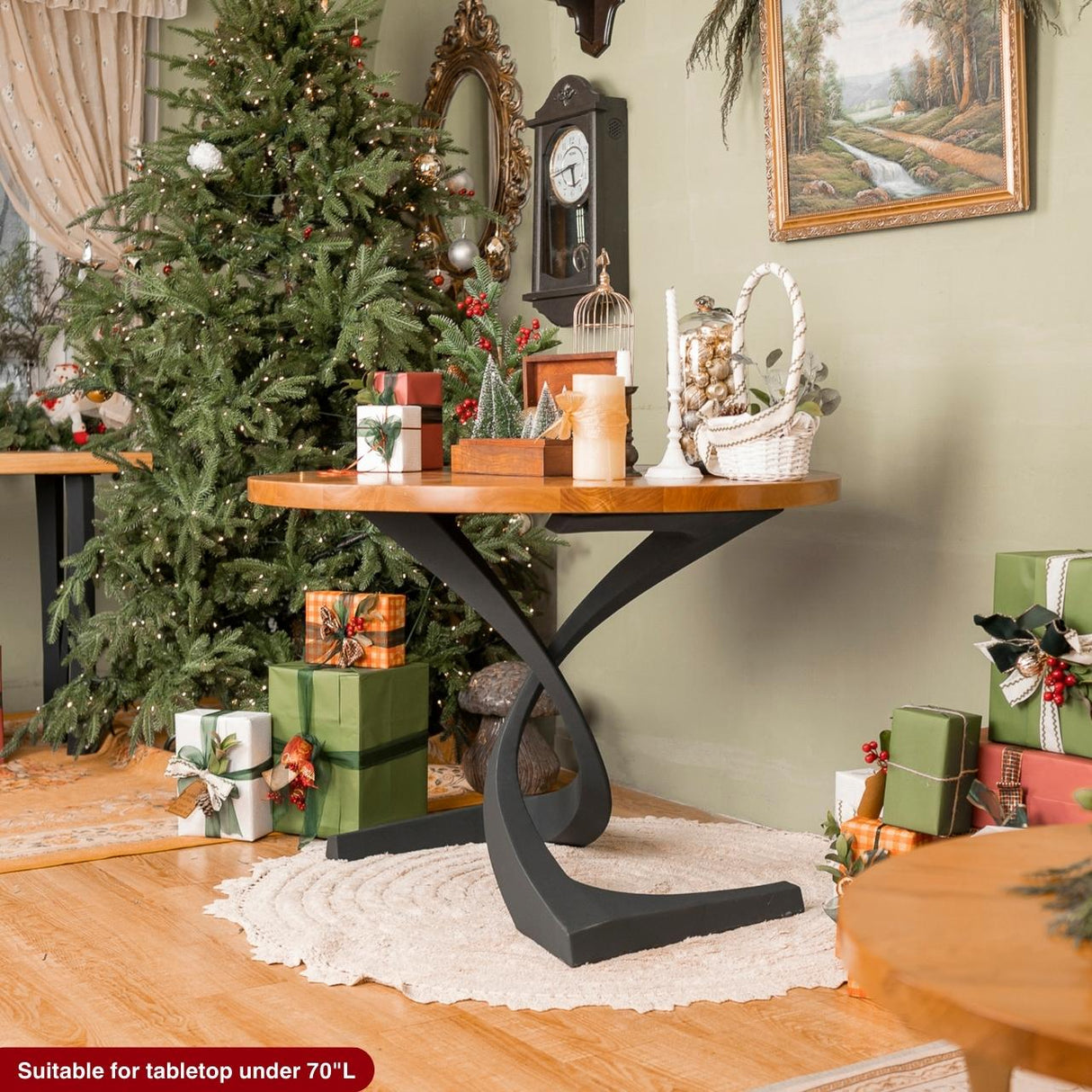 Metal Table Base - 315 Mamba - 20W, 28H inch round dining table base mid century modern Pedestal stand kitchen pedestal table base base for table top steel oval glass granite home and living industrial and rustic style heavy duty