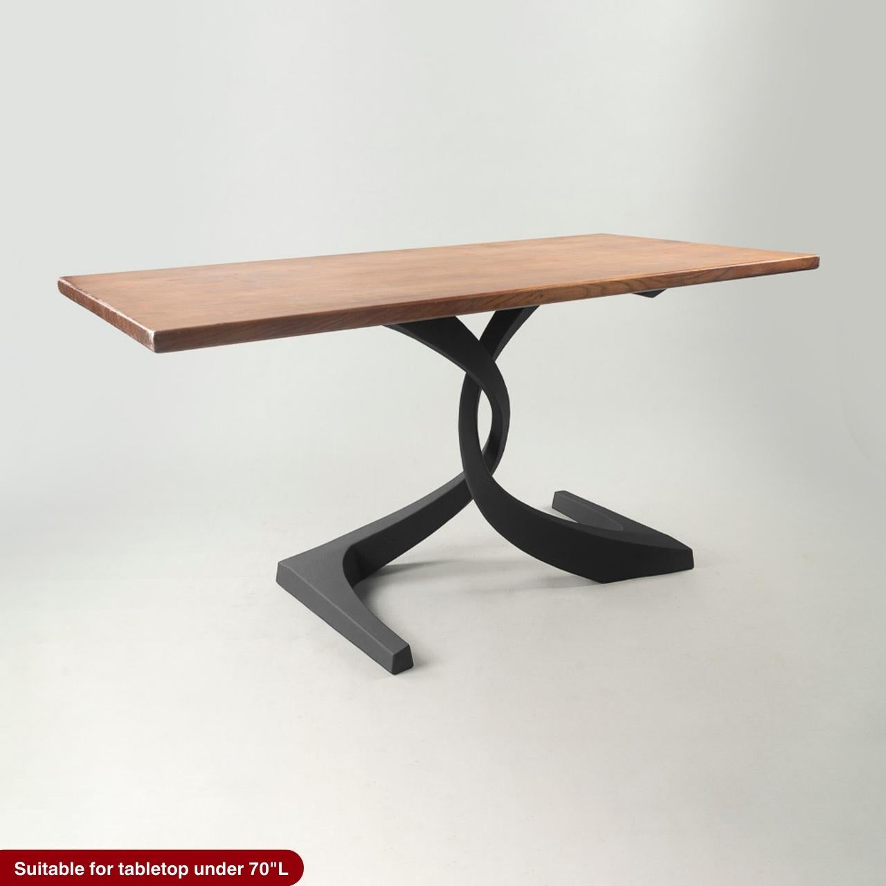 Metal Table Base - 315 Mamba - 20W, 28H inch round dining table base mid century modern Pedestal stand kitchen pedestal table base base for table top steel oval glass granite home and living industrial and rustic style heavy duty