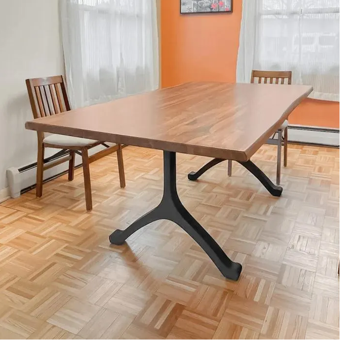 Metal Table Legs - 401 Wishbone - 28W, 28H inch - Set of 2 pcs metal table legs steel table dining table Wishbone steel Furniture legs trestle table live edge dining entryway desk legsflowyline design office desk industrial & rustic style heavy duty