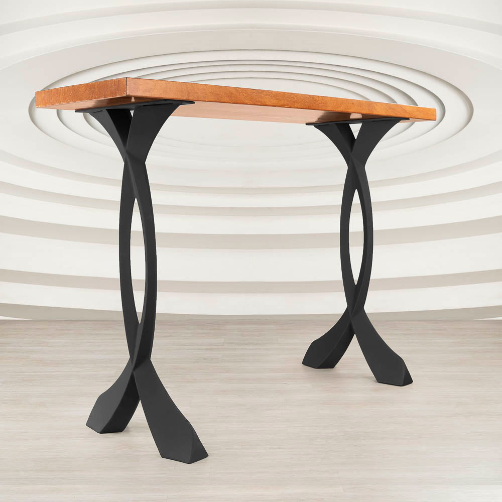 Counter metal table legs 36.3" H with pre-drilled mounting plate for easy DIY installation