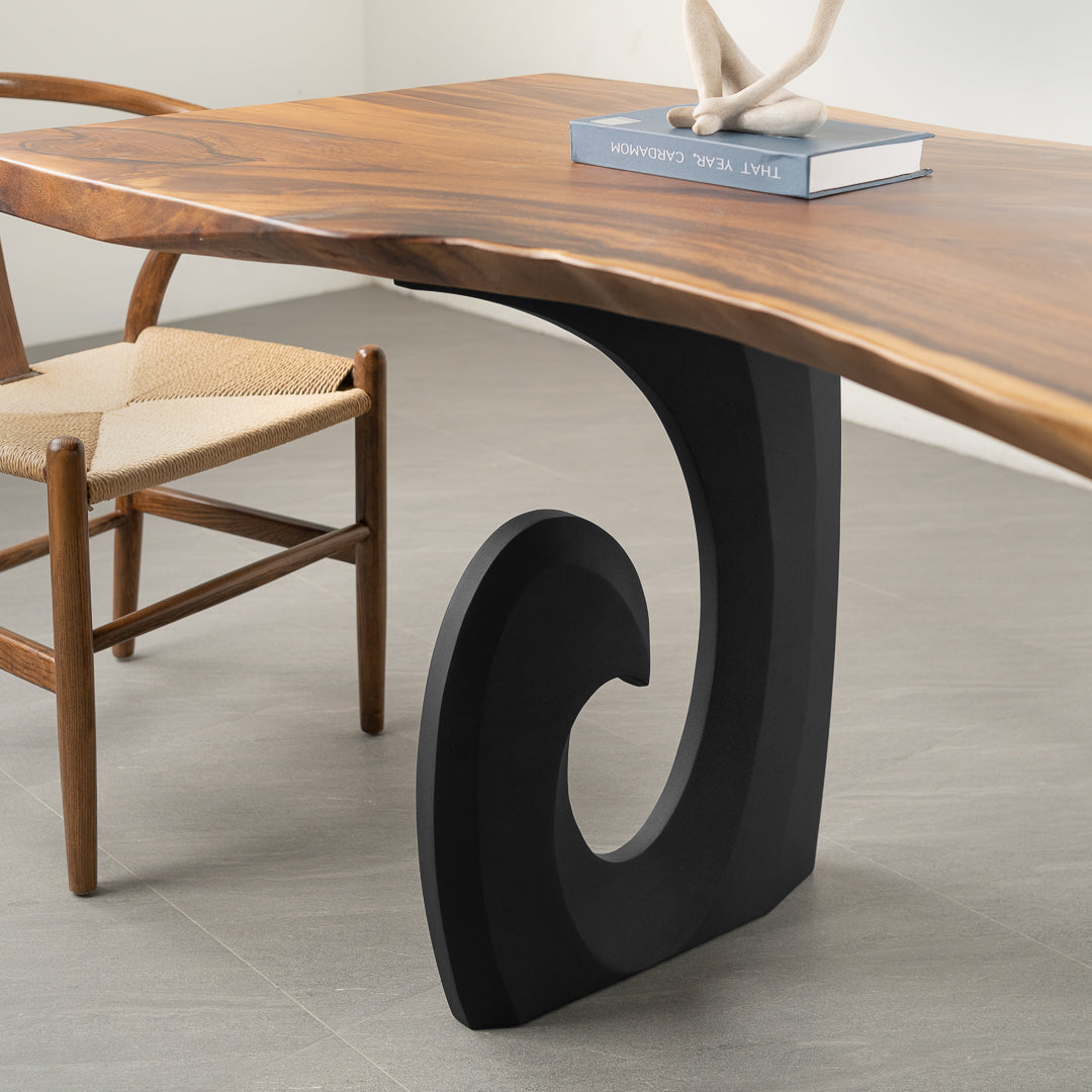 Metal Table Legs - 406 Luma - 17W, 28H inch - Set of 2 pcs metal table legs furniture dining table iron table legs hallway table sofa live edge table legs flowyline design industrial & rustic style heavy duty flowyline design