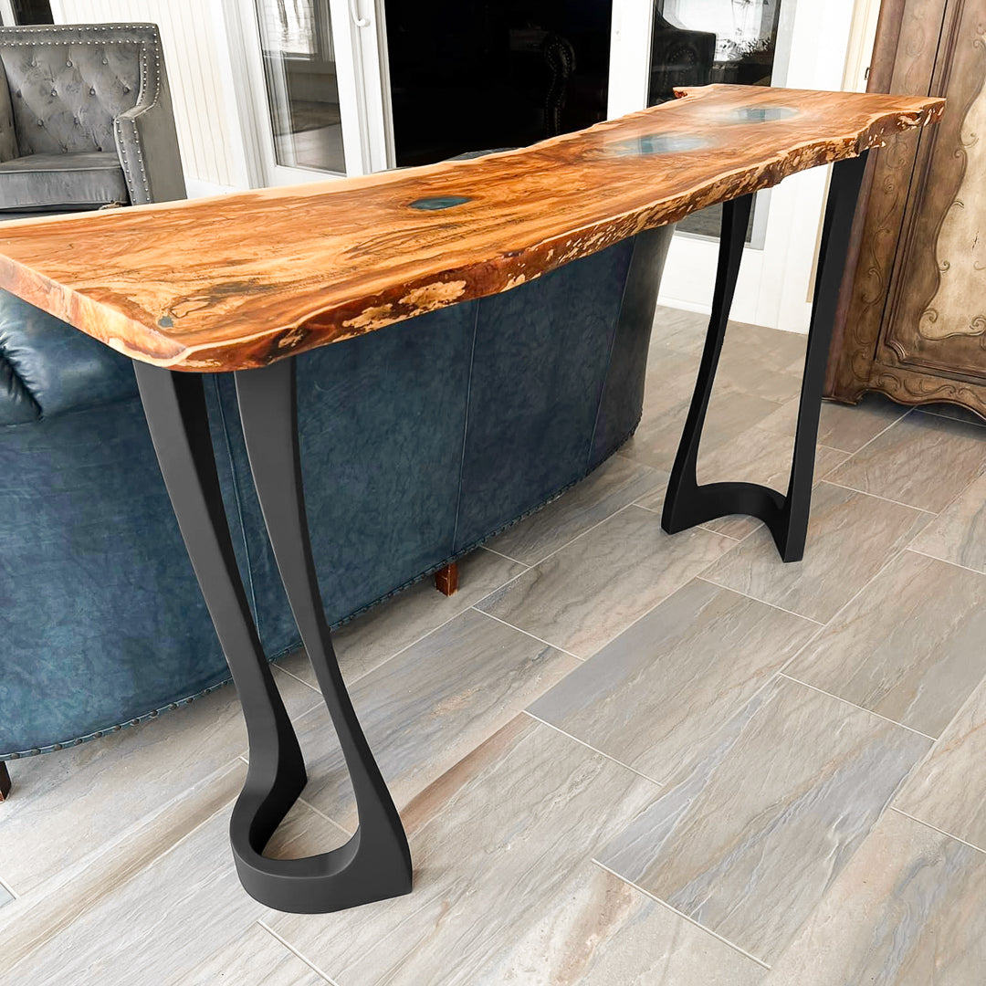 Metal Counter Table Legs - 605 Uzar - 34H inch - Set of 2 pcs metal table legs console table desk legs coffee counter table outdoor furniture handmade furniture computer epoxy side table entryway bar table round counter height table