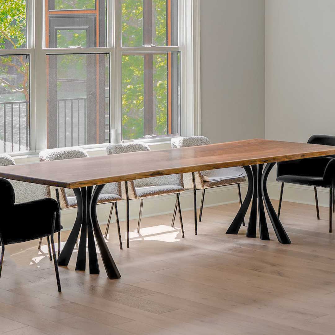 Metal Table Legs - 420 Akro - 24W, 28H inch - Set of 2 pcs metal table legs furniture dining table wooden legs steel flowyline design iron live edge table legs wood sofa hallway table entryway table industrial & rustic style heavy duty flowyline design