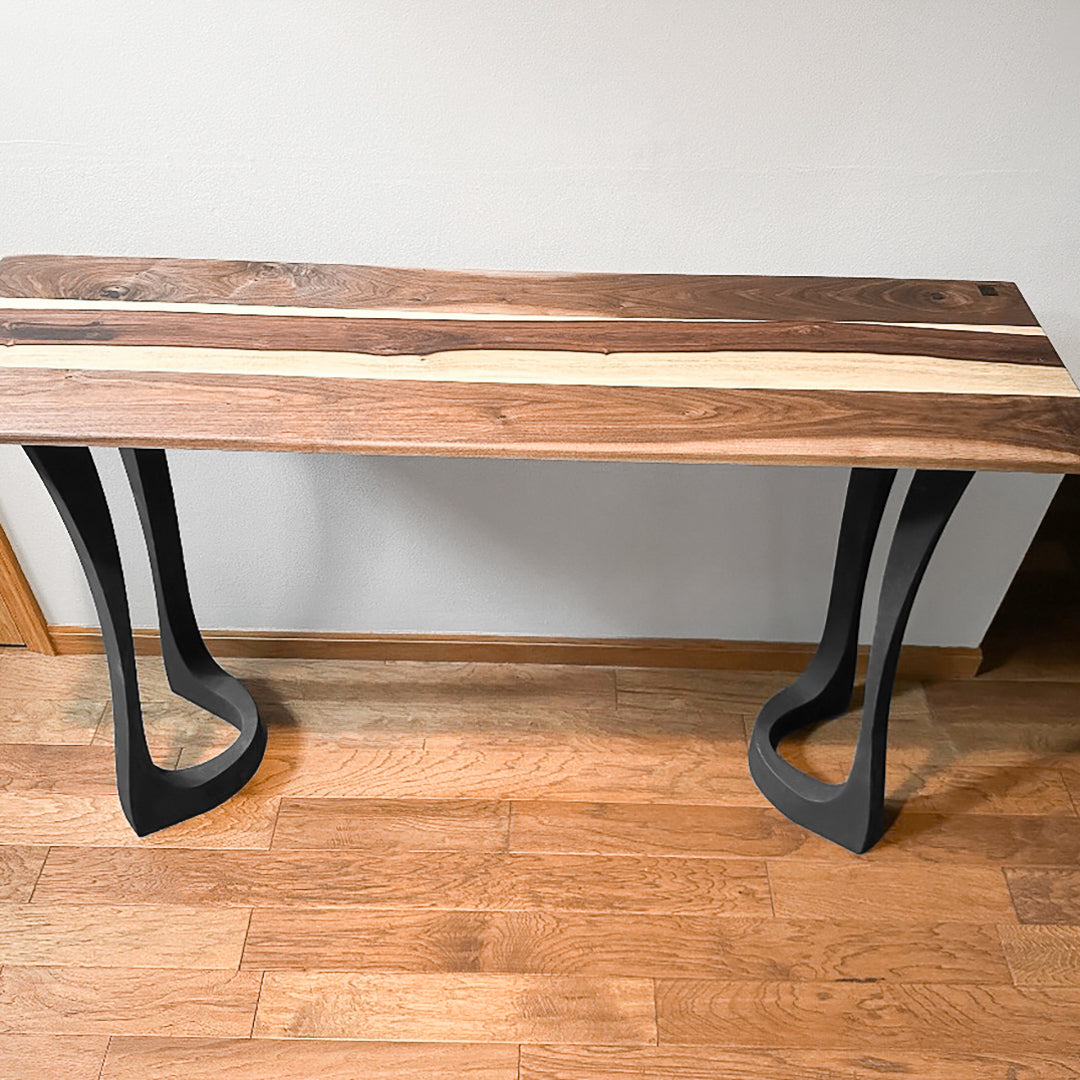 Metal legs for counter table 34 inch height creating elevated standing desk in home office