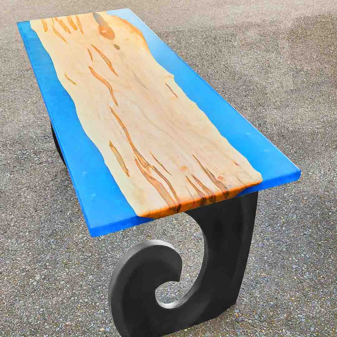 Metal Table Legs - 406 Luma - 17W, 28H inch - Set of 2 pcs metal table legs furniture dining table iron table legs hallway table sofa live edge table legs flowyline design industrial & rustic style heavy duty flowyline design