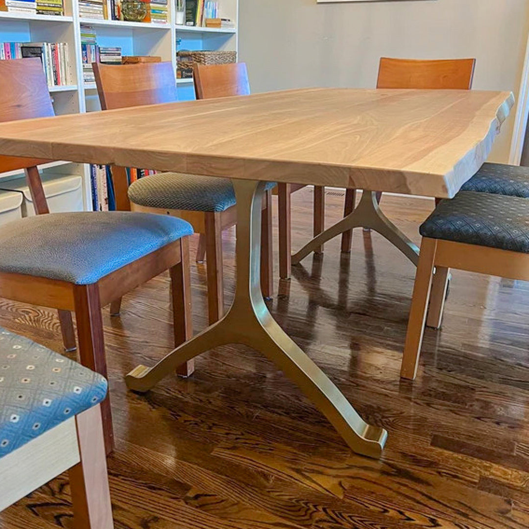 Gold Brass Table Legs - 430 Wishbone - 28W, 28H inch - Set of 2 pcs metal table legs furniture brass table dining table steel kitchen and dining flowyline design handmade furniture modern desk industrial & rustic style heavy duty sofa table legs