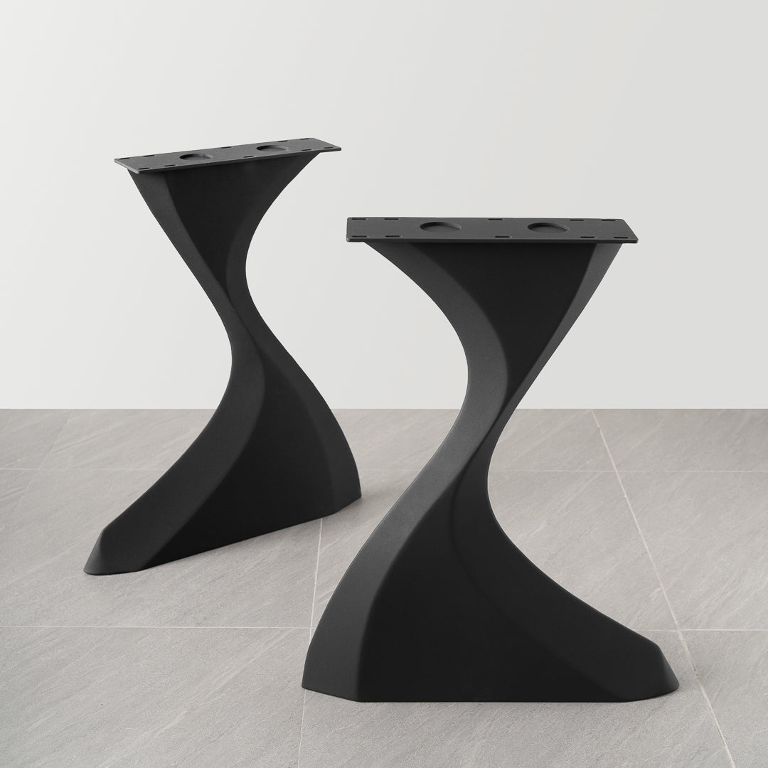 Metal Table Legs - 415 Botas - 22W, 28H inch - Set of 2 pcs round dining table desk legs woodwork steel table base handmade furniture iron table legs live edge hallway table wood table legs epoxy modern desk industrial & rustic style heavy duty