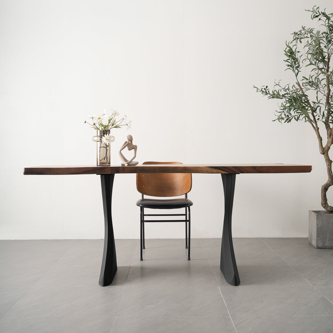 Metal Table Legs - 415 Botas - 22W, 28H inch - Set of 2 pcs round dining table desk legs woodwork steel table base handmade furniture iron table legs live edge hallway table wood table legs epoxy modern desk industrial & rustic style heavy duty