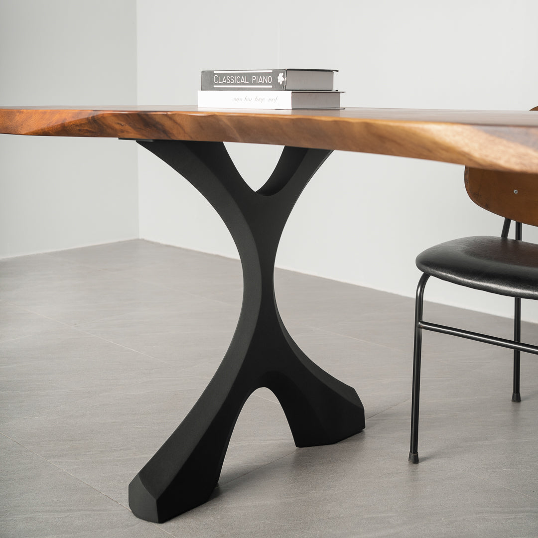 Metal Table Legs - 417 Xavier - 24W, 28H inch - Set of 2 pcs metal legs desk legs; flowyline; home decor; computer table legs; outdoor furniture