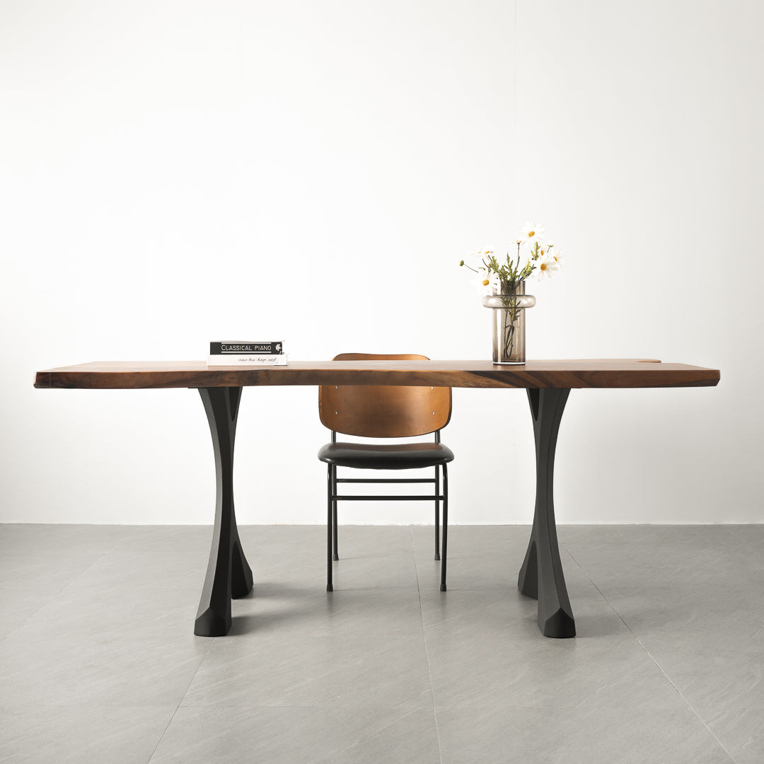 Metal Table Legs - 417 Xavier - 24W, 28H inch - Set of 2 pcs metal legs desk legs flowyline home decor computer table legs outdoor furniture wedding restaurant furniture shelf industrial & rustic style heavy duty