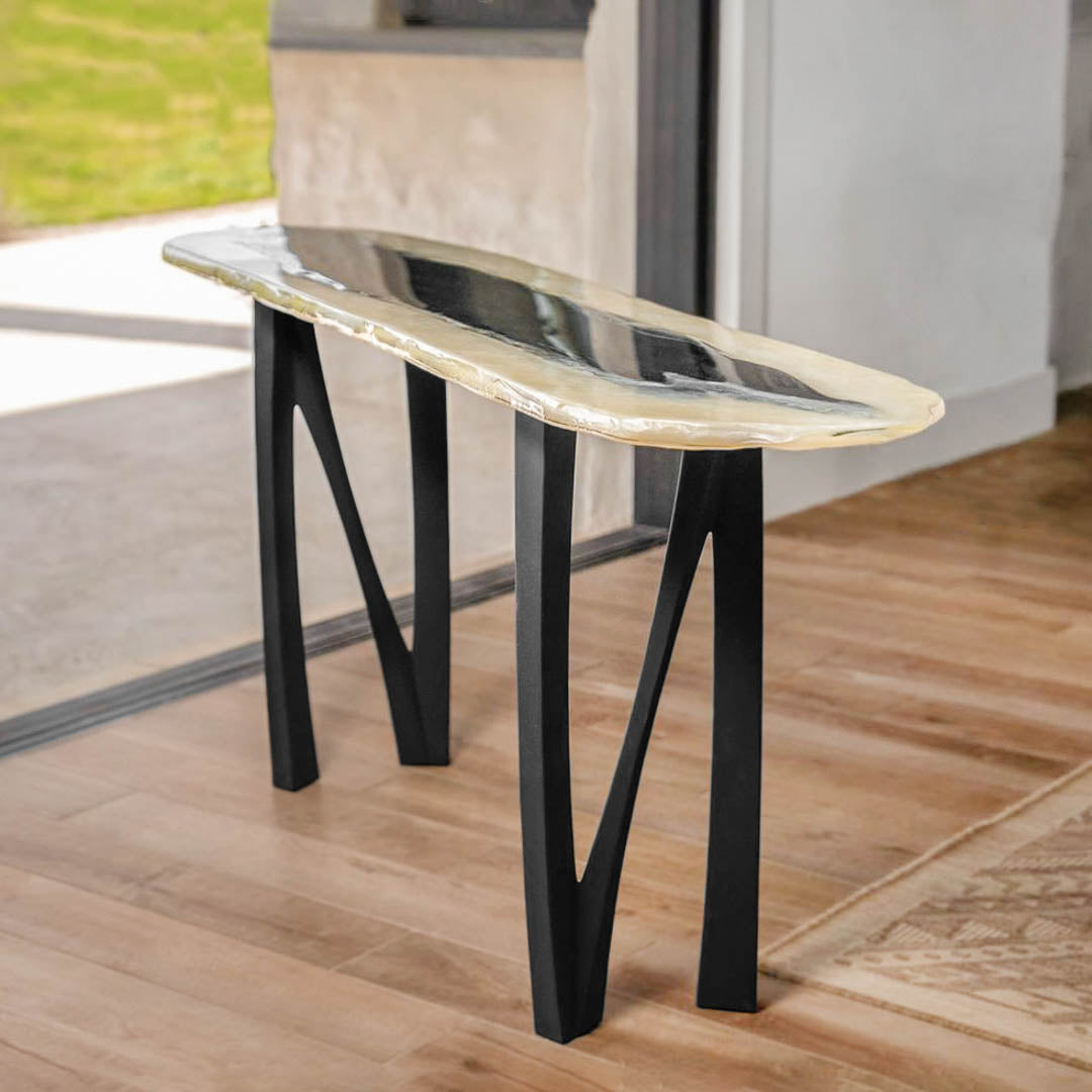 Metal Console Table Legs - 210 Norah - 10W, 28H inch - Set of 2 pcs metal table legs desk counter table side table Narrow Console Table handmade furniture counter height pipe counter base console table legs hallway table console table narrow round counter height table bar table