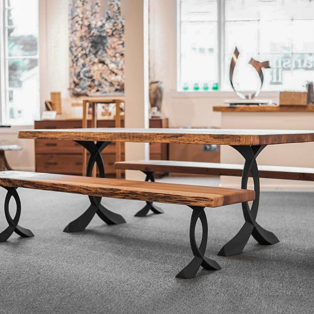 Bench Legs 108 Curva for Modern Wooden Tabletop bench legs metal bench legs bench legs metal work bench legs feedback 2