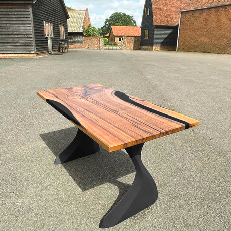 Metal Table Legs - 415 Botas - 22W, 28H inch - Set of 2 pcs round dining table desk legs woodwork steel table base handmade furniture iron table legs live edge hallway table wood table legs epoxy modern desk industrial & rustic style heavy duty